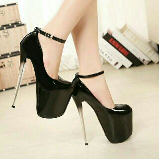 (ORDER) Giày cao gót quai ngang gót trong suốt 19 - 22 cm, hàng cao cấp