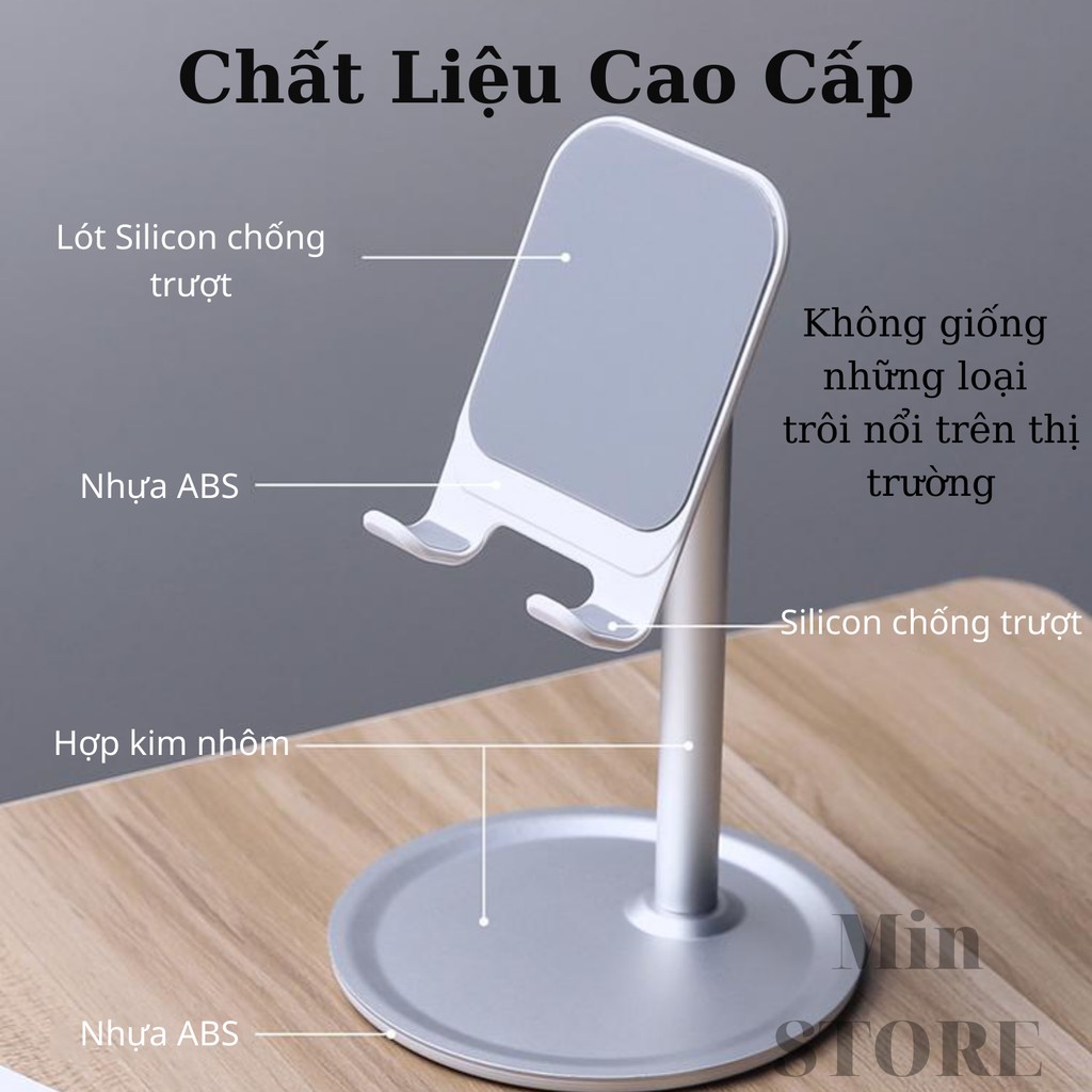 Giá Đỡ Điện Thoại/Máy Tính Bảng Chất Liệu Hợp Kim Nhôm Cao Cấp - Hàng Chất Lượng - Min STORE | WebRaoVat - webraovat.net.vn