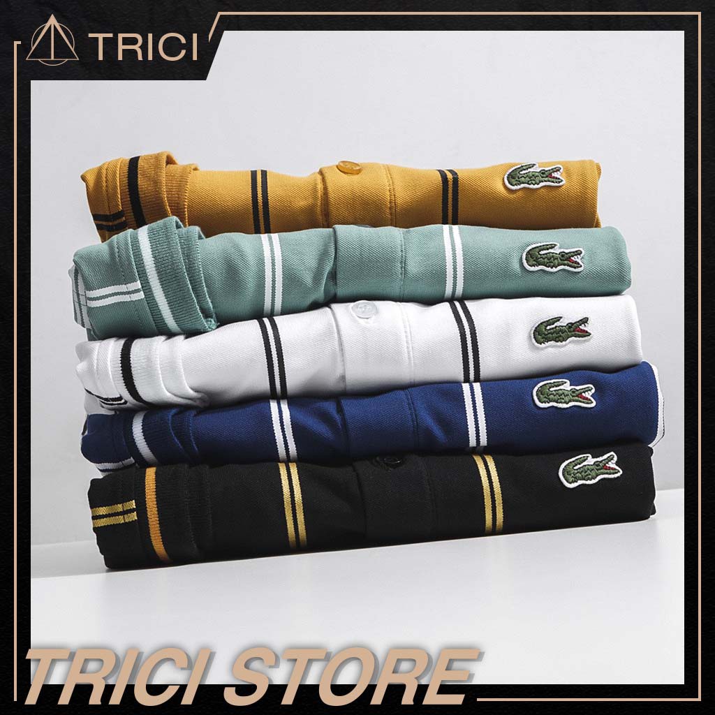 Áo thun nam có cổ 👕FREESHIP👕 áo thun polo Lacoste- 100% cotton 4 chiều PLLC01 | BigBuy360 - bigbuy360.vn