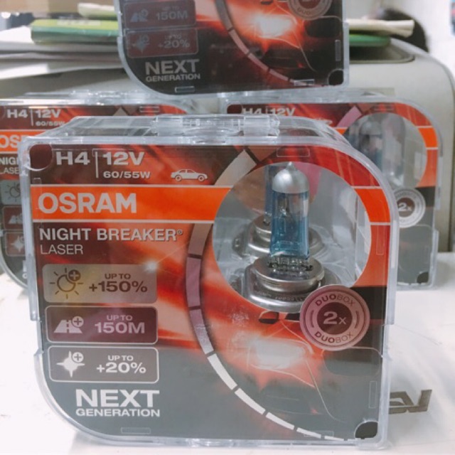 Đèn tăng sáng osram H4/12V +150% ( hộp 2 bóng)