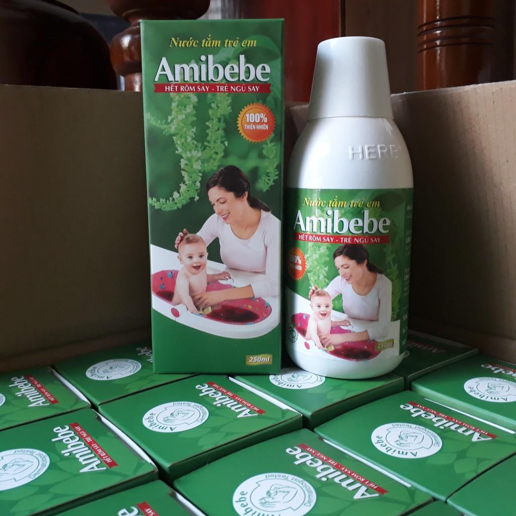 Nước tắm thảo dược Amibebe chai 250ml - Dùng cho trẻ sơ sinh và trẻ nhỏ - yespharmacy