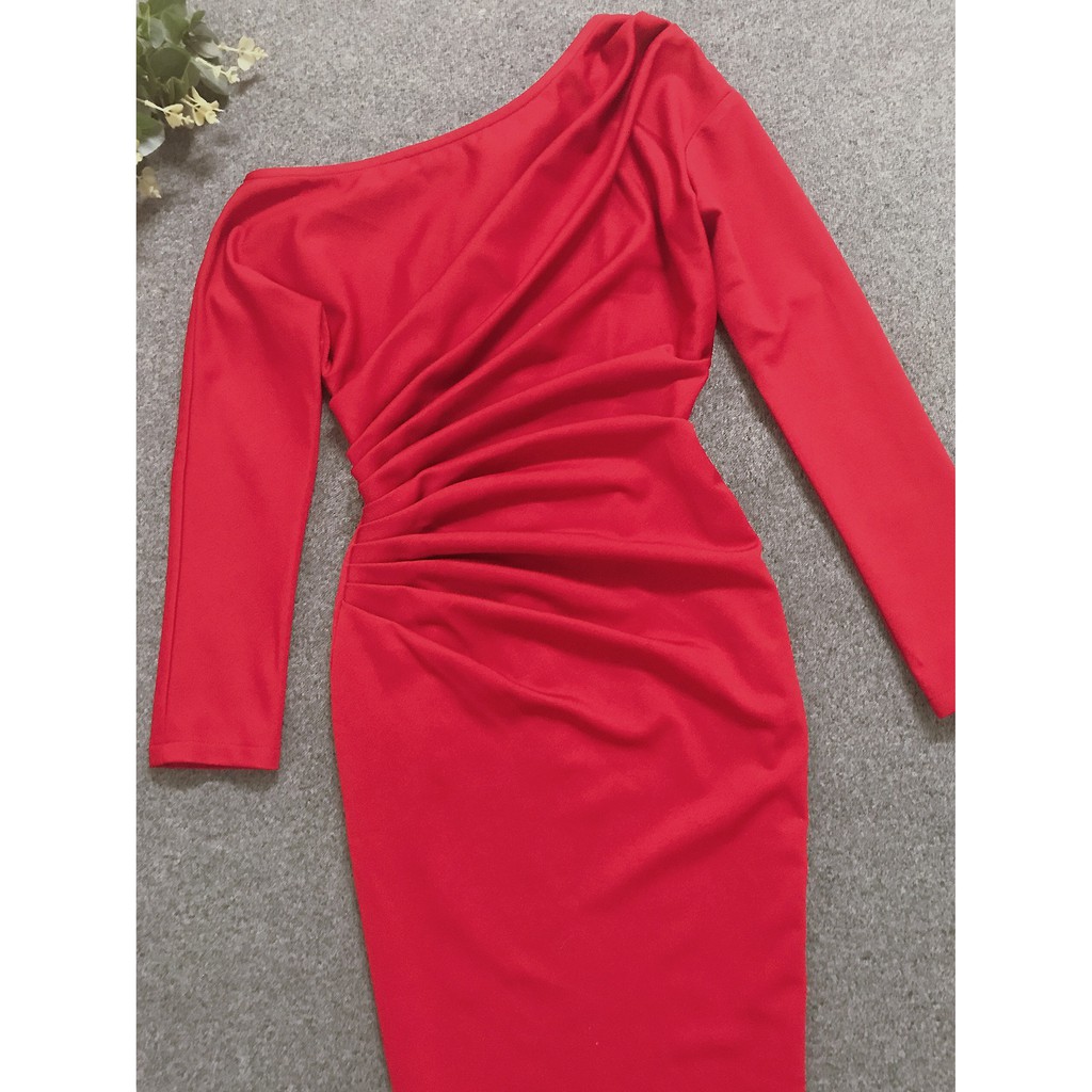 Váy body đỏ V009 - Thời trang thiết kế cao cấp (Kèm ảnh thật trải sàn do shop tự chụp) | BigBuy360 - bigbuy360.vn