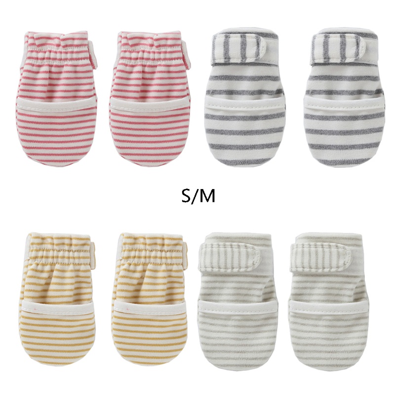 1 Đôi Găng Tay Cotton Mềm Mại Bảo Vệ Chống Xước Cho Bé Sơ Sinh