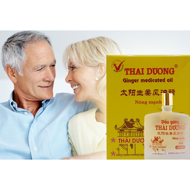 Dầu Gừng Thái Dương [Chai 24ml] - Nóng mạnh, Thông kinh, Hoạt mạch, Giảm đau