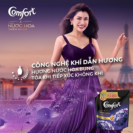 Nước xả vải Comfort hương nước hoa thiên nhiên bella túi 3.8 lít