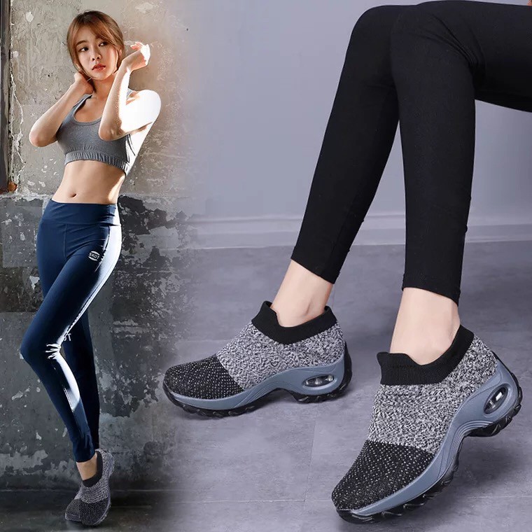 ❤️ <3 Sale Hot | Trợ Giá | Giầy thể thao nữ không dây siêu nhẹ tập gym, đi bộ cao 5cm (mẫu mới) . ! . . ! ↺