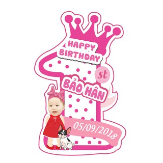 Chibi bé gái kèm số 1 cao 30cm