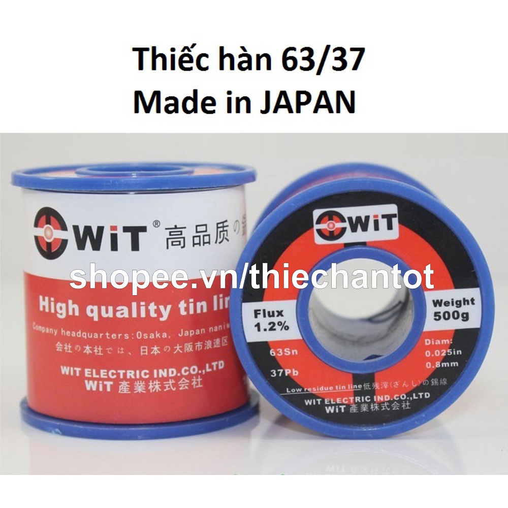 Thiếc hàn Solder Sn63 chuẩn rất nhẹ nhiệt Made In Japan [ Tặng ngay thêm 5 mét khi chỉ mua từ 35 mét ]