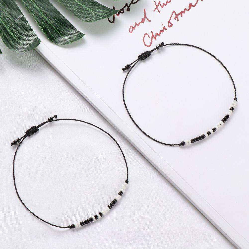 Vòng Tay Dây Sáp Bện Mặt Mã Code BFF Quà Tặng Kỷ Niệm Nam Và Nữ KAREN Moss