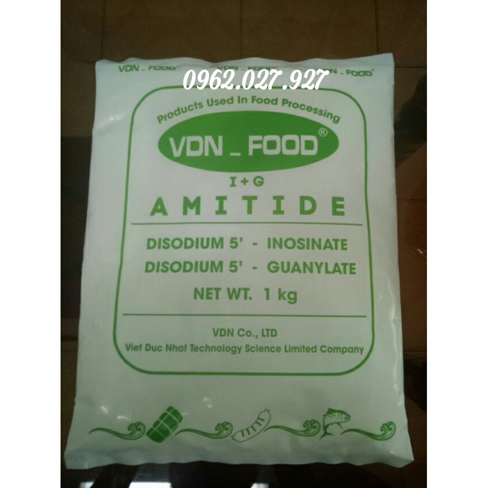 Điều vị Amitide/Bột tăng vị Amitide (Thay thế bột ngọt, mì chính) dùng trong sản xuất chả lụa, nước mắm, chế biến món ăn