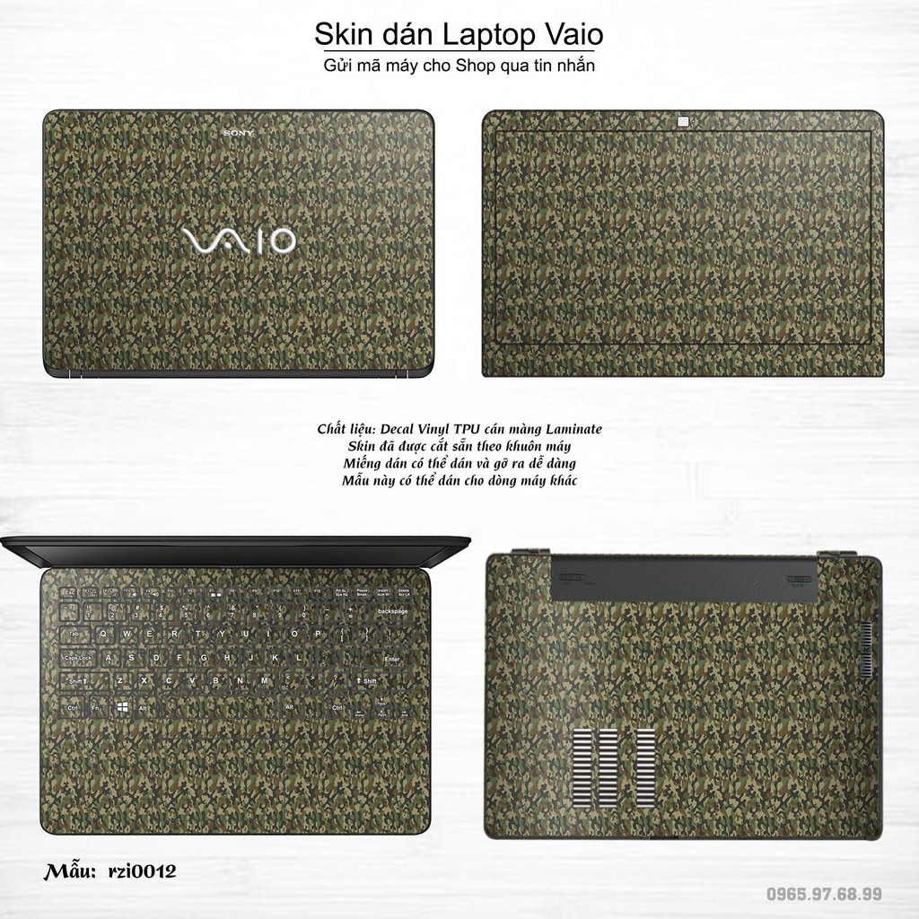 Skin dán Laptop Sony Vaio in hình rằn ri _nhiều mẫu 4 (inbox mã máy cho Shop)