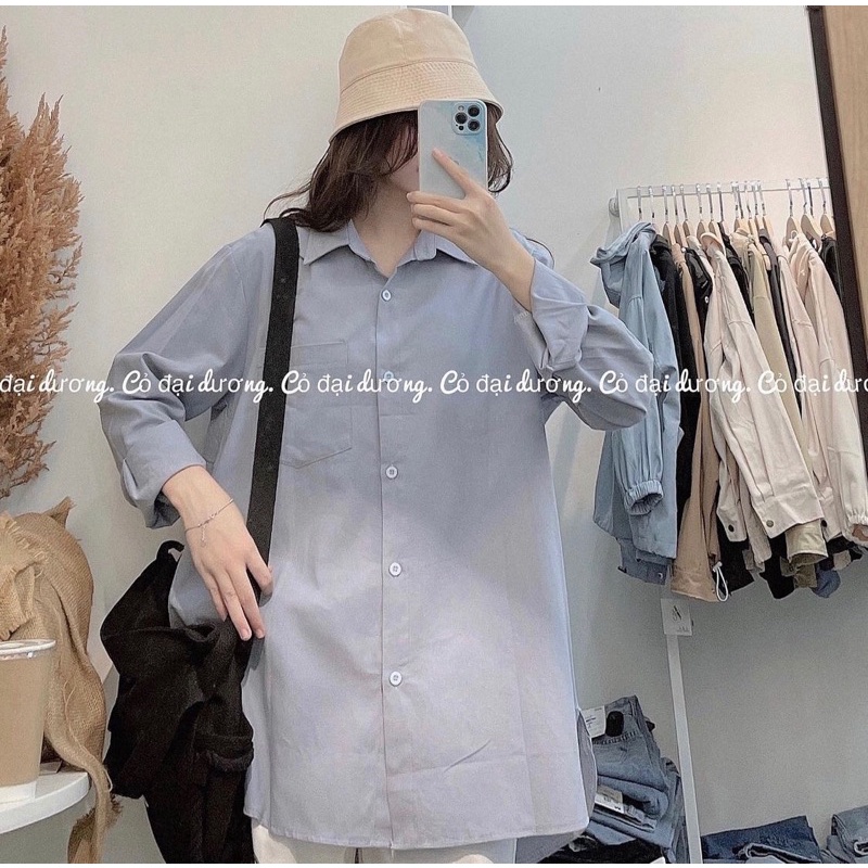 [ FREE SHIP] Sơ Mi Bazic Trơn Túi Trước