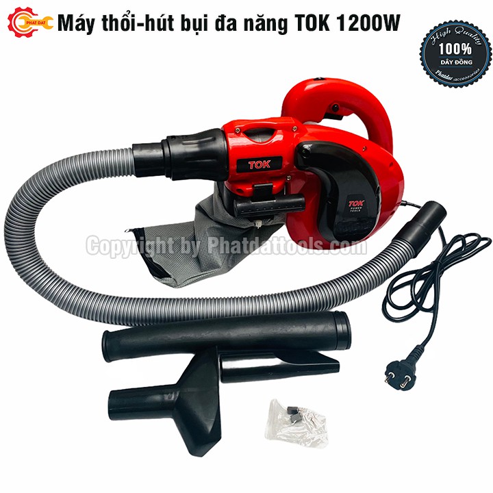 Máy thổi hút bụi 2 chức năng TOK 1200W-Hàng chính hãng-Hút thổi siêu khỏe-Bảo hành 6 tháng