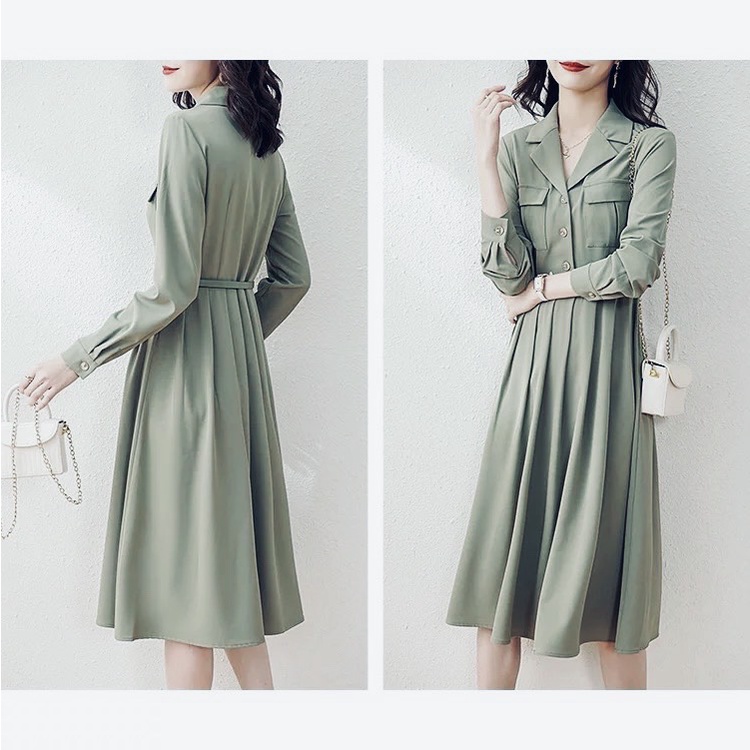 Váy cổ sơ mi kèm belt Zara