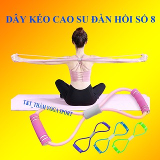 Dây Tập Gym Yoga Ngũ Sắc Đa Năng Tại Nhà, Dây Tập Kháng Lực Mông, Eo Đùi, Chân, Tay Bụng Cao Su Đàn Hồi Mini Band Power