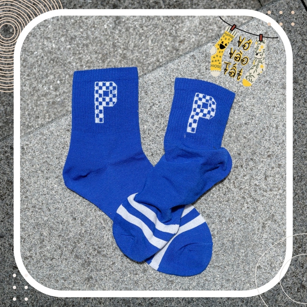 TẤT VỚ CỔ CAO TRUNG XANH DƯƠNG ĐẬM