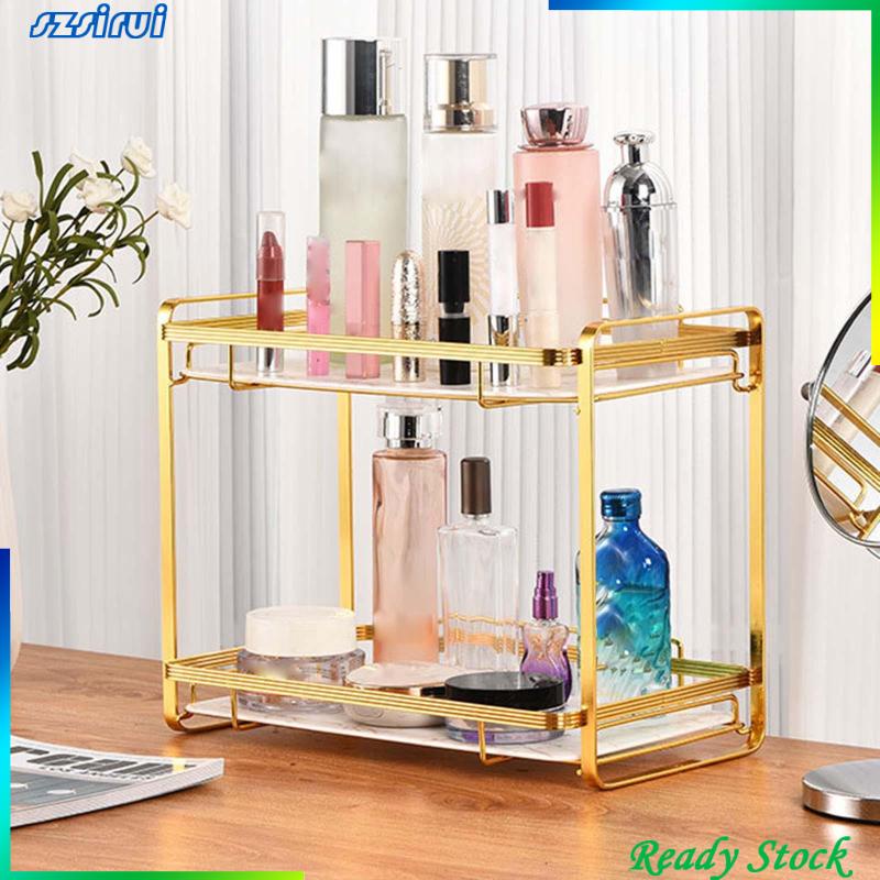 Kệ Sắt 2 Tầng Đựng Đồ Trang Điểm Để Bàn