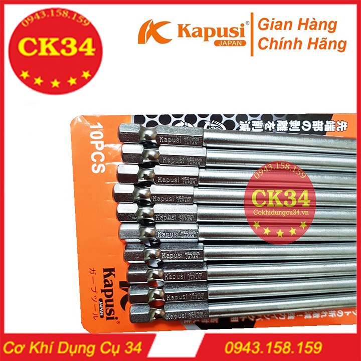 Đầu Lục Giác H5.0mm Cho Khoan Máy Bắn Vít KAPUSI JAPAN