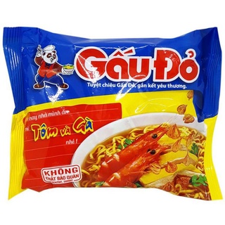 Thùng Mì Gấu Đỏ tôm và gà 63g×30 gói