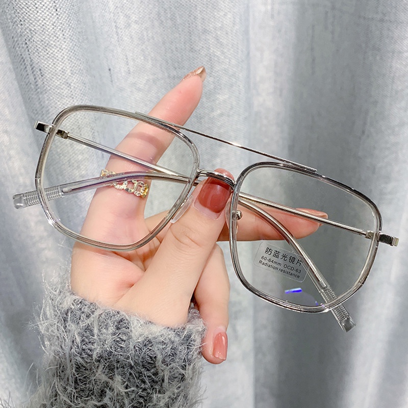 Gọng kính cận nam nữ VIENDO mắt vuông đổi màu chống ánh sáng xanh chống tia uv màu sắc thời trang