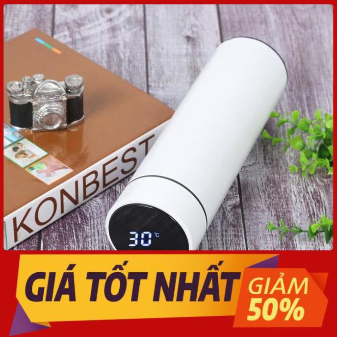 [FREE SHIP] Bình giữ nhiệt 500ml có màn hình hiển thị nhiệt độ-giữ nước nóng,lạnh - pin năng lượng mặt trời