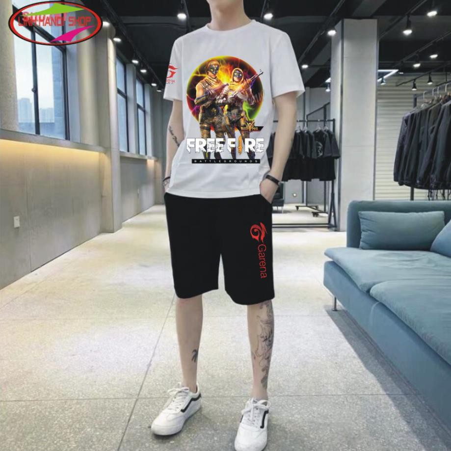 Bộ Áo thun + Quần Short nam in hình Free Fire giá siêu sock - Mùa 15 - BIBO STORE