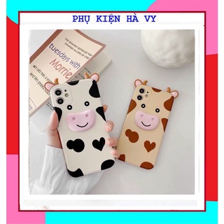 Ốp Lưng Tpu Họa Tiết Bò Sữa 3d Dễ Thương Cho Iphone7 7 lPlus8PlusXrX/Xs/XsMax 11 11 Pro 11 Promax/12mini,12pro/ 12promax