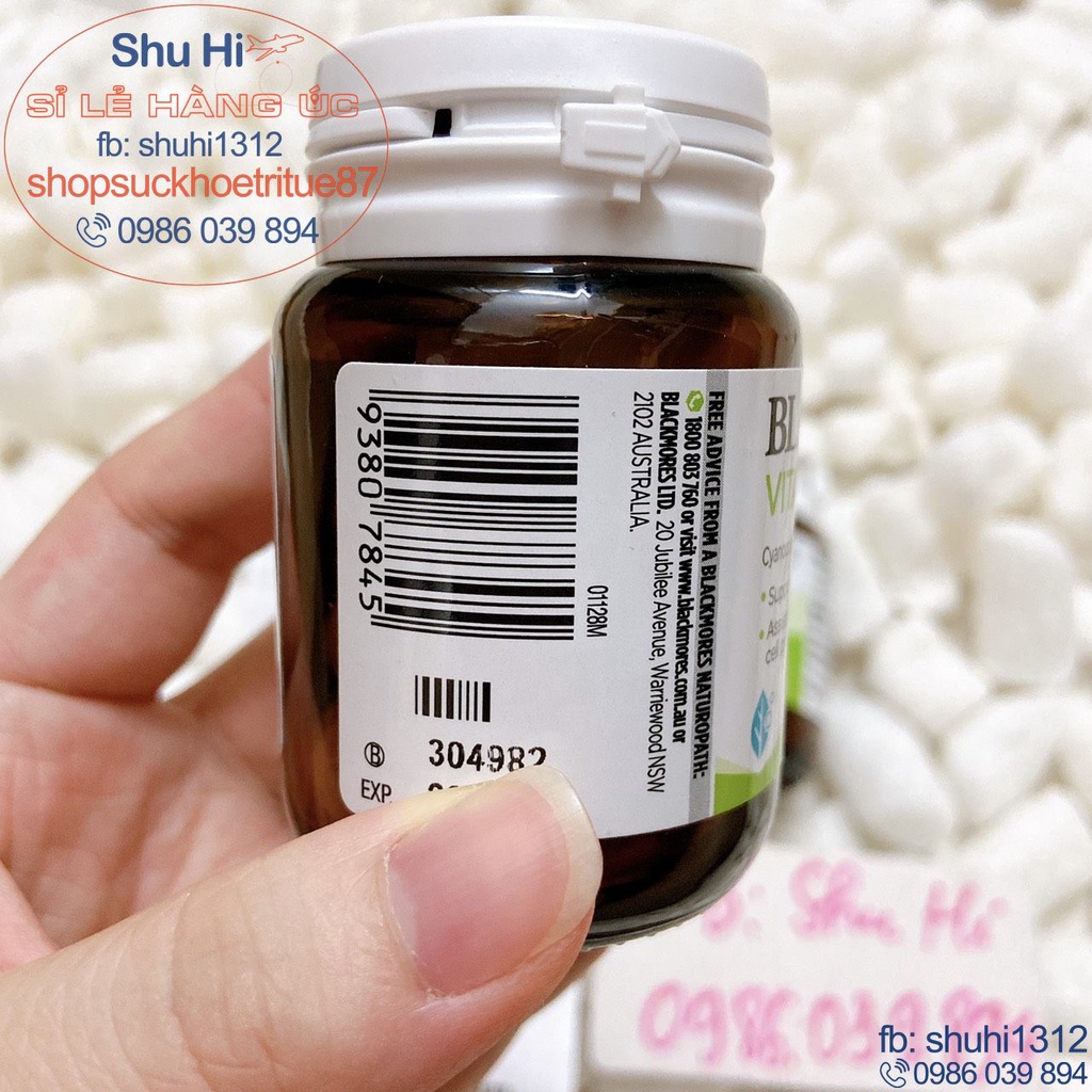 Vitamin b12 blackmores 75 viên úc, hỗ trợ mức năng lượng và hỗ trợ sản xuất tế bào hồng cầu khỏe mạnh