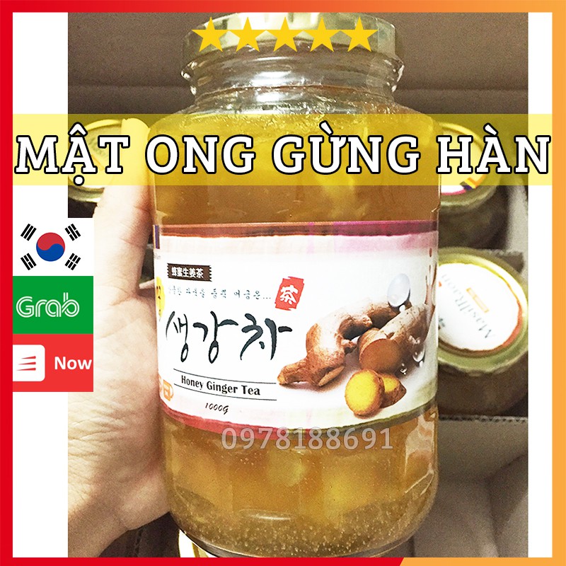 Mật ong Gừng Hàn Quốc lọ 1kg - Ho, Huyết áp cao, giải cảm - Nhập Khẩu Hàn Quốc