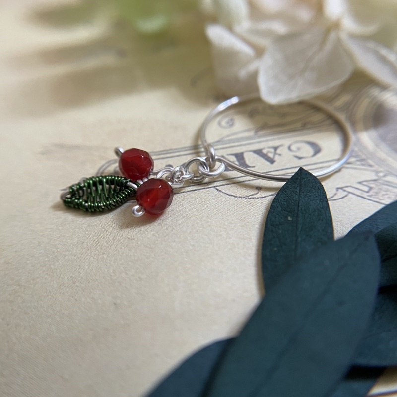 Nhẫn cherry nữ trang sức , DIY,