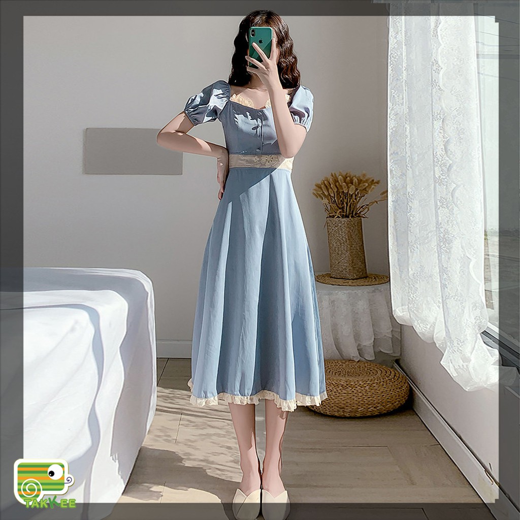 Váy Dáng Dài, Đầm Dáng Dài Vintage Kiểu Dáng Thời Trang Phong Cách Hàn Quốc