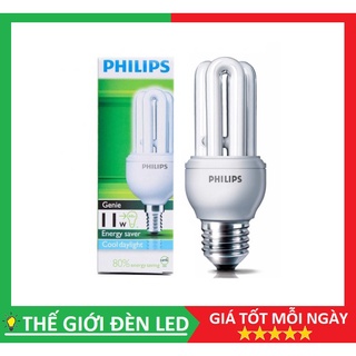 Bóng đèn compact Philips 3U -11W, 14W, 18W, 23W ánh sáng trắng vàng
