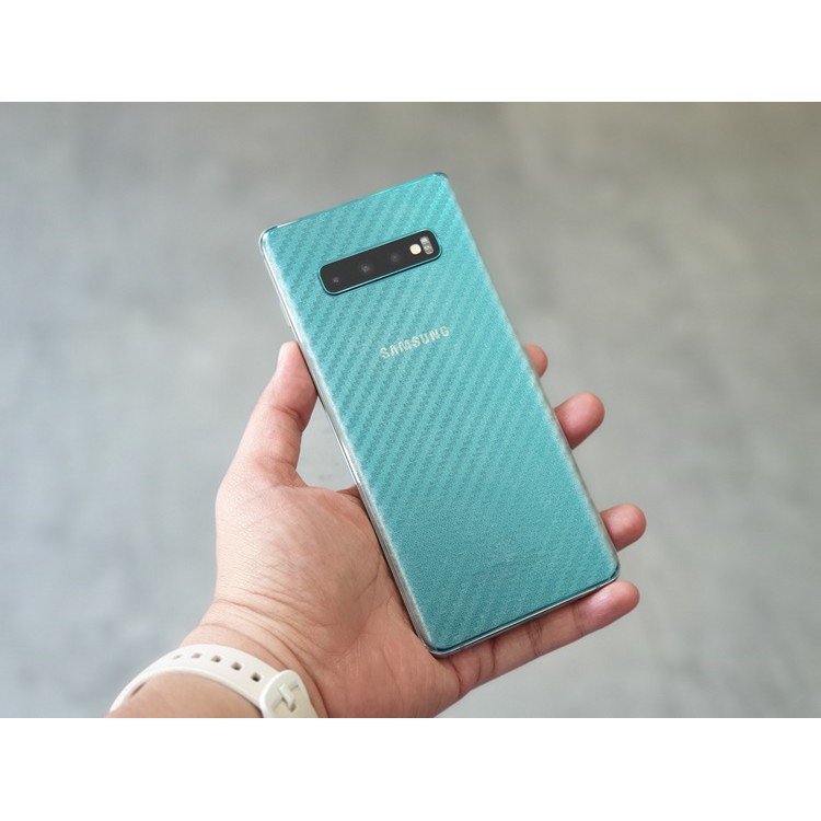 Dán Carbon vân 3D Mặt Sau Samsung S10/ S10 Plus/ S10e