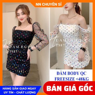 ĐẦM BODY CHẤM BI CỰC XINH TS87 ⚡100% ẢNH THẬT⚡HÀNG ĐẸP