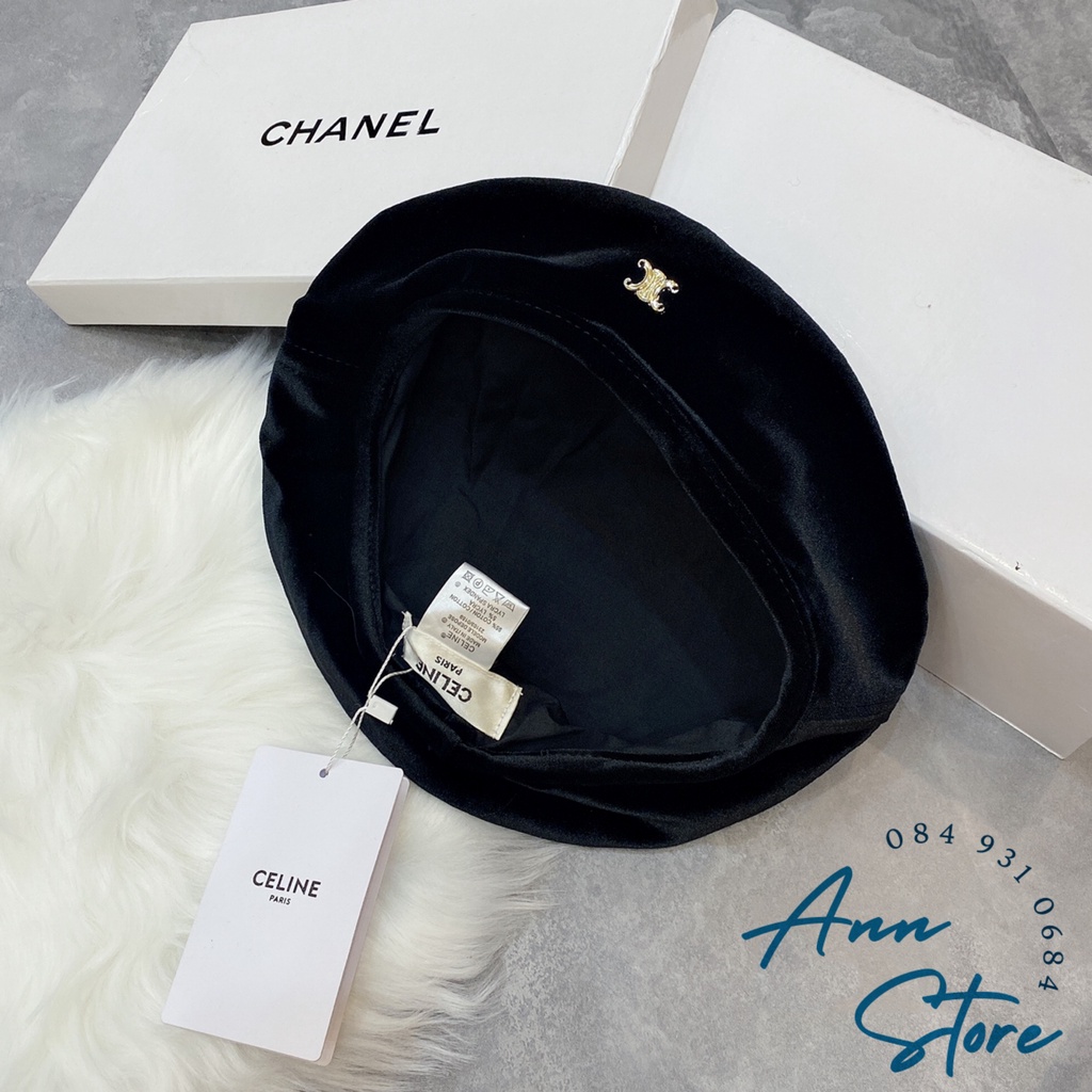Mũ nồi nhung Chanel/Prada cao cấp, thiết kế thời trang, chất liệu nhung mềm mại, hàng loại 1 full tag