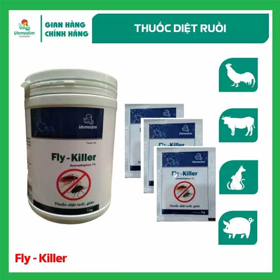 Vime Fly killer 5g diệt ruồi, gián tại trang trại nuôi bò, heo, gà