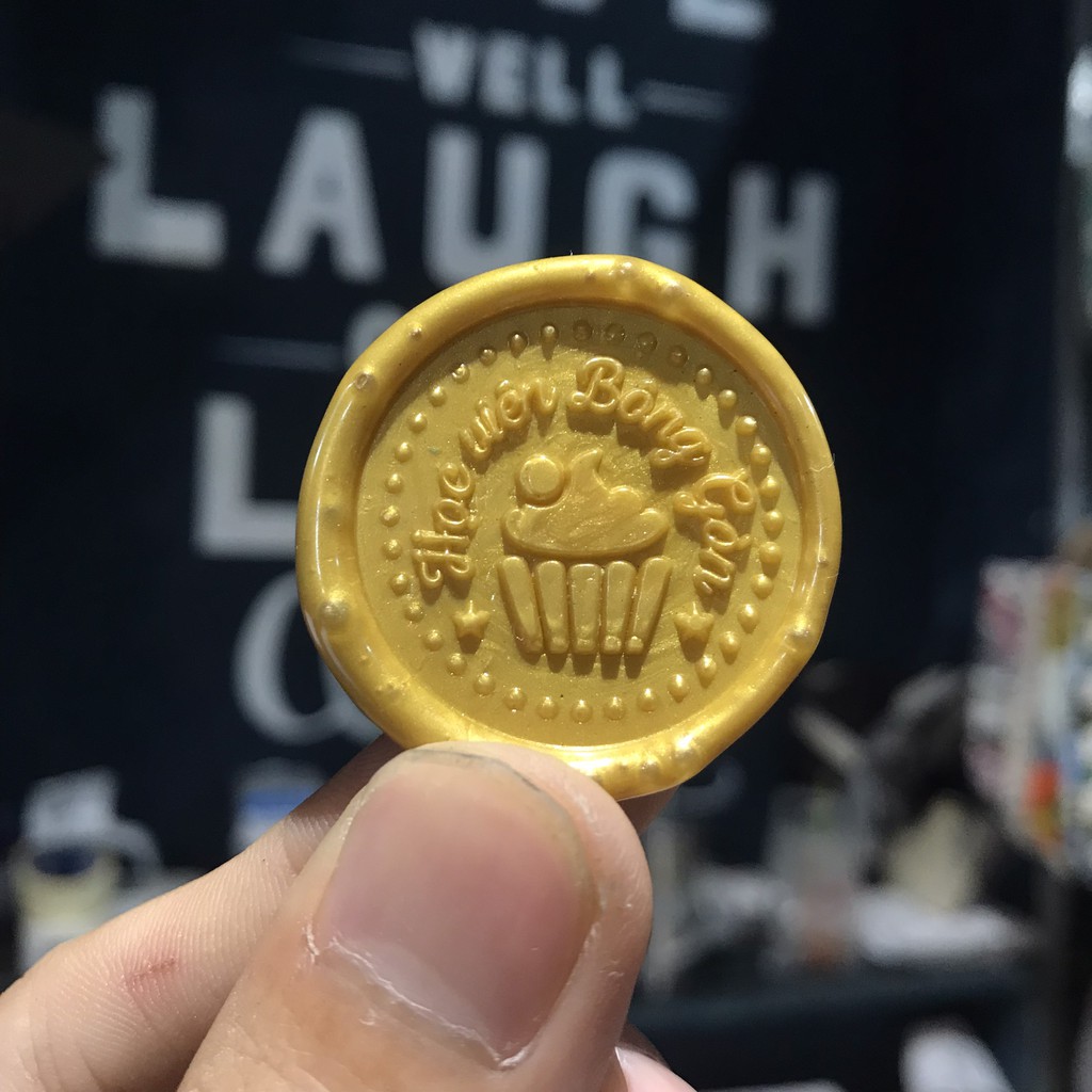 CON DẤU SÁP NIÊM PHONG BAO THƯ tặng 2 cây sáp