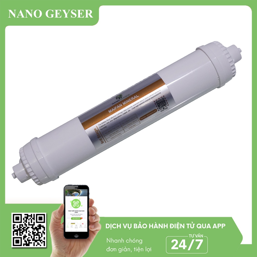 Lõi lọc nước số 6, Lõi Maifan Mineral Nano Geyser (Dùng cho tất cả các dòng máy RO, Nano)