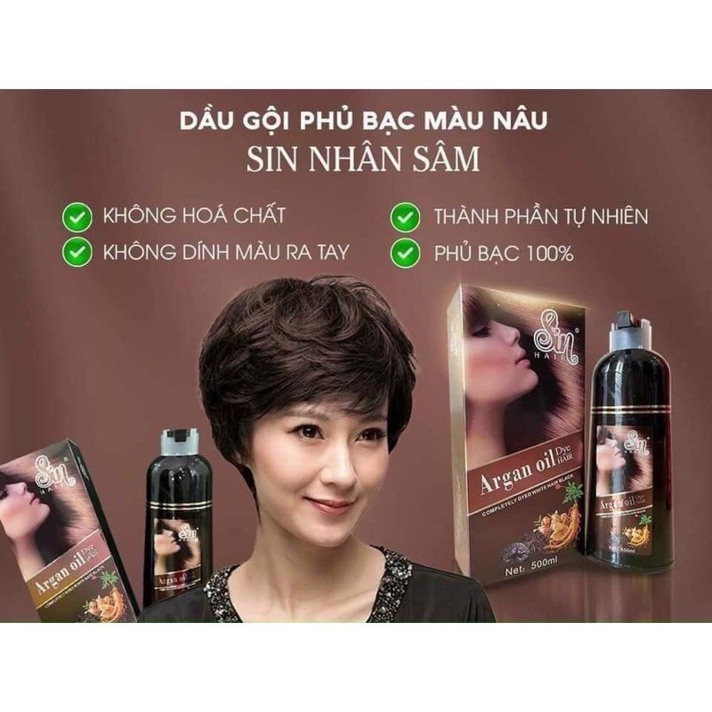 [Chính hãng] Dầu gội phủ bạc nhâm sâm Sin Hair số 1 Nhật Bản