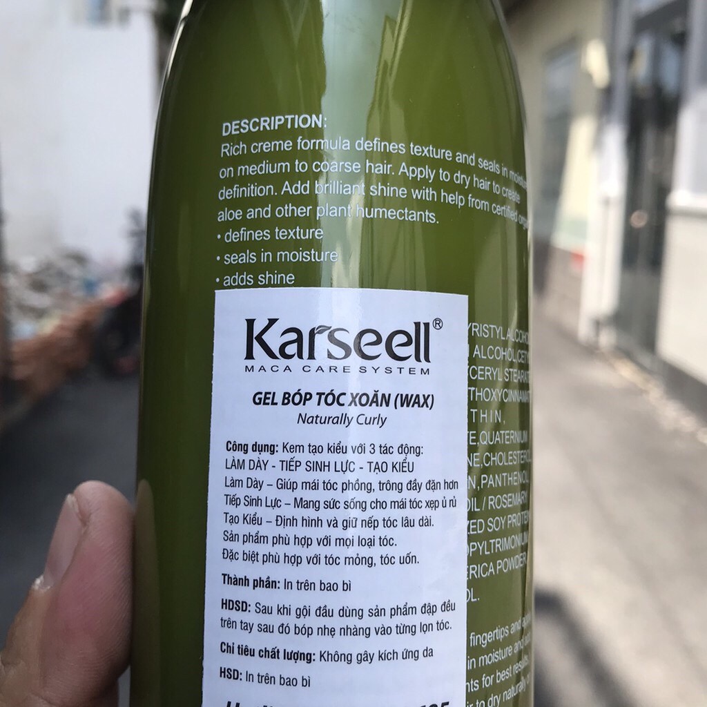 Karseell Naturally Curly_Gel bóp tóc uốn xoăn Karseell Naturally Curly 500ml