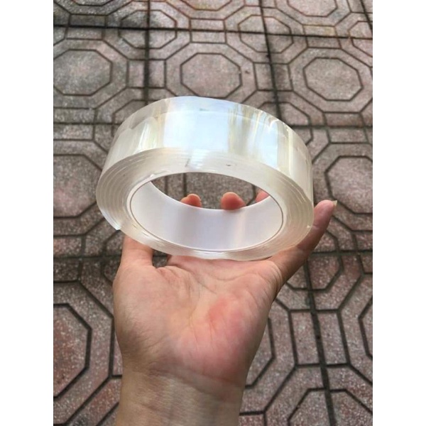 Băng dính 2 mặt siêu dính Nano trong suốt 3cm*3m dính mọi bề mặt tiện lợi