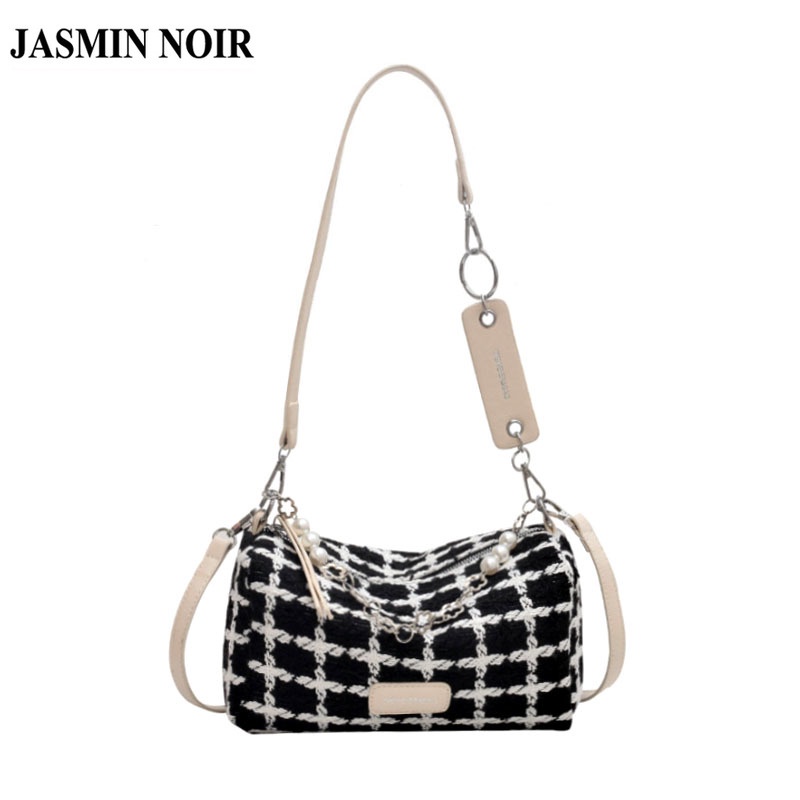Túi Đeo JASMIN NOIR Chéo Vai Bằng Len Thời Trang Dễ Thương Cho Nữ