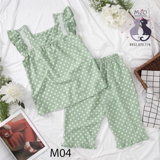 Bộ mặc nhà nữ quần lững vải lụa M04