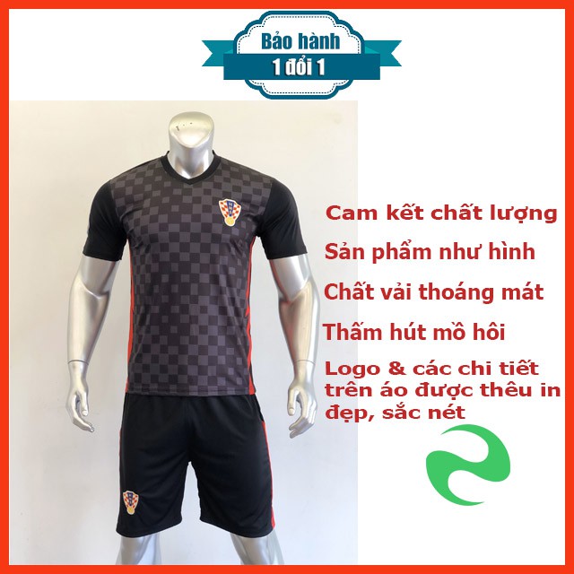 Áo Đấu Croatia 2020-21 MÀU ĐEN EURO