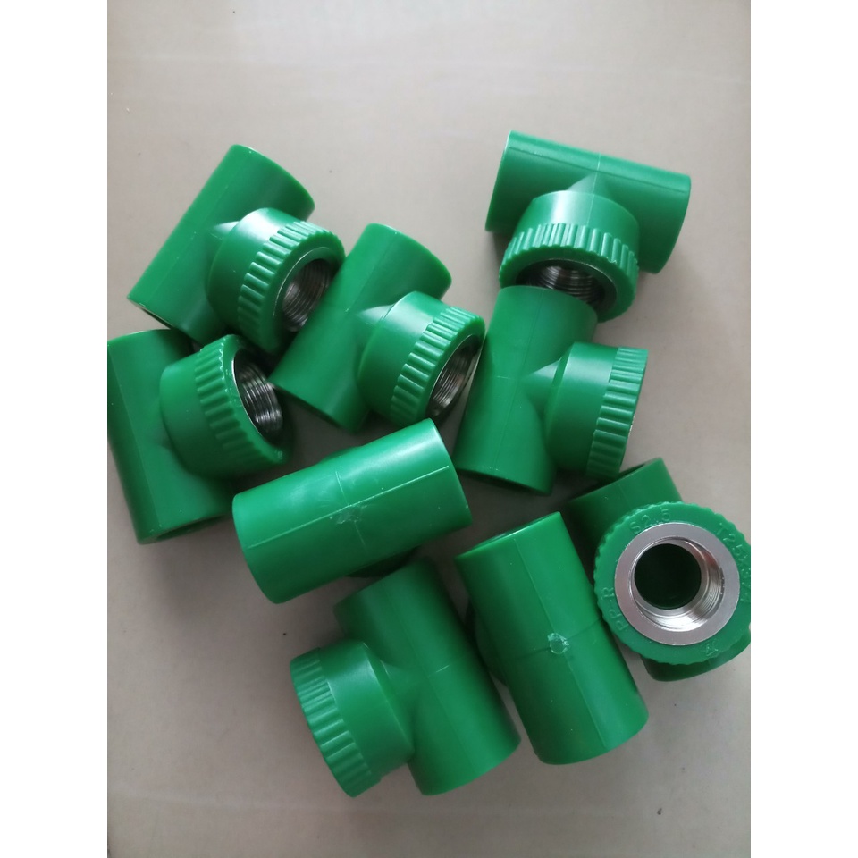 Tê Ren Trong 25*1/2 và 25*3/4 Ống Nước Nóng PPR - Phụ kiện ống nước nước nóng, lạnh