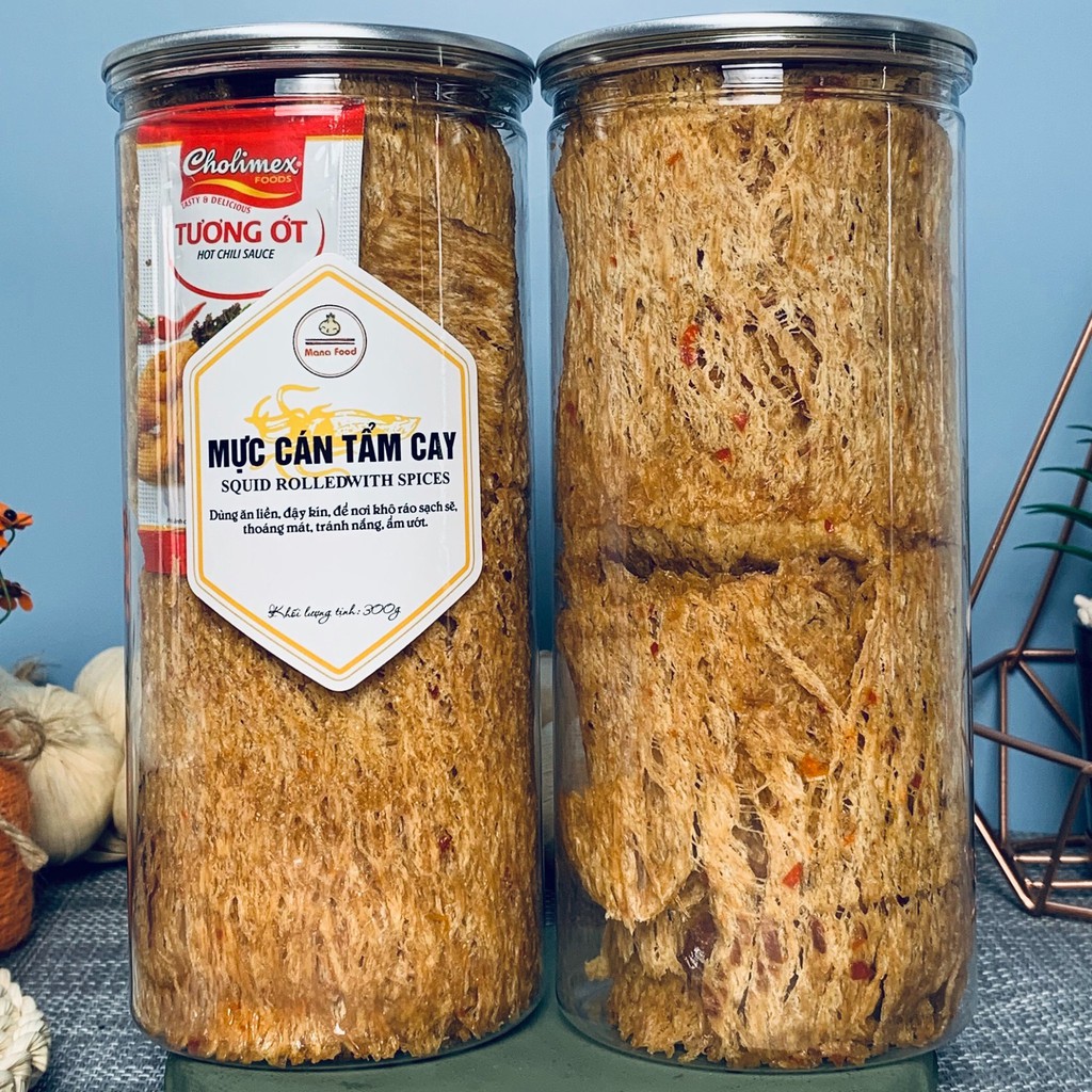 Khô mực cán tẩm hộp 300g [ cay ngon suýt xoa ] { nhâm nhi xem bóng đá } | BigBuy360 - bigbuy360.vn