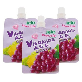 (Set 3 túi) Nước ép trái cây thạch Jele Vitamin A, C, E 150gr