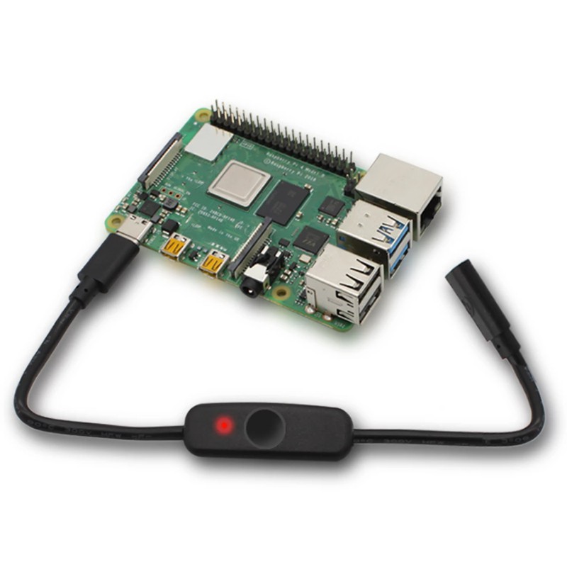 Công Tắc Nguồn Usb Loại C Có Đèn Báo Cho Raspberry Pi 4b Jkvn