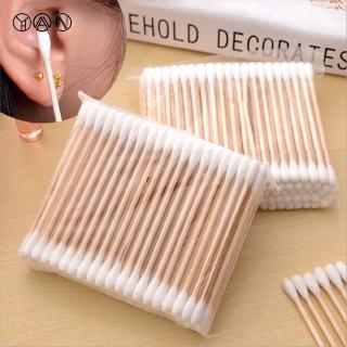 (Hàng Mới Về) Set 50 Tăm Bông Vệ Sinh Tai Bằng Tre Và Gỗ Tiện Dụng