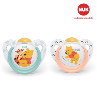 Bộ 2 núm ty giả cao su Disney Sleeptime, có nắp đậy